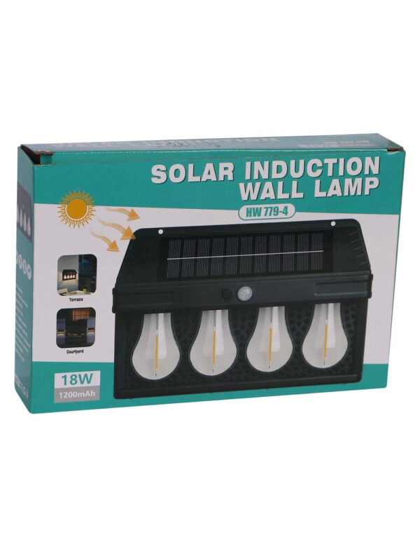 Lámpara De Pared Solar Hw779-4w 4 Bombillas