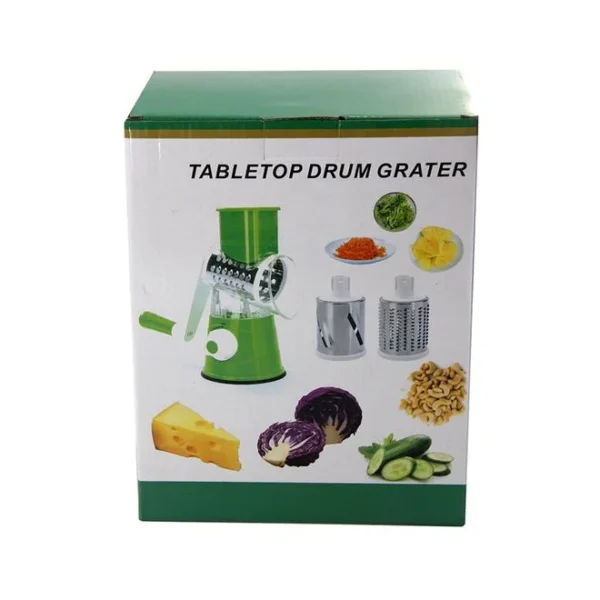 MANDOLINA Cortadora RALLADOR 3 En 1 Tabletop Drum 15 EN 1