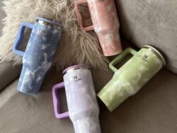 Vaso Simil Stnley Quencher Estampado 1.2 lt LUO LU-4335 marmolado