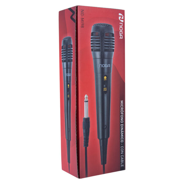 Microfono Dinamico Noga NG-MI98 Con Cable XLR A Plug 3.5mm