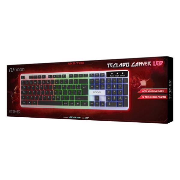 Teclado Gamer Noga Nkb-t100 Led Retroiluminado Usb