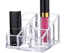 Organizador Maquillaje Para 9 Labiales Acrílico Transparente JN-809