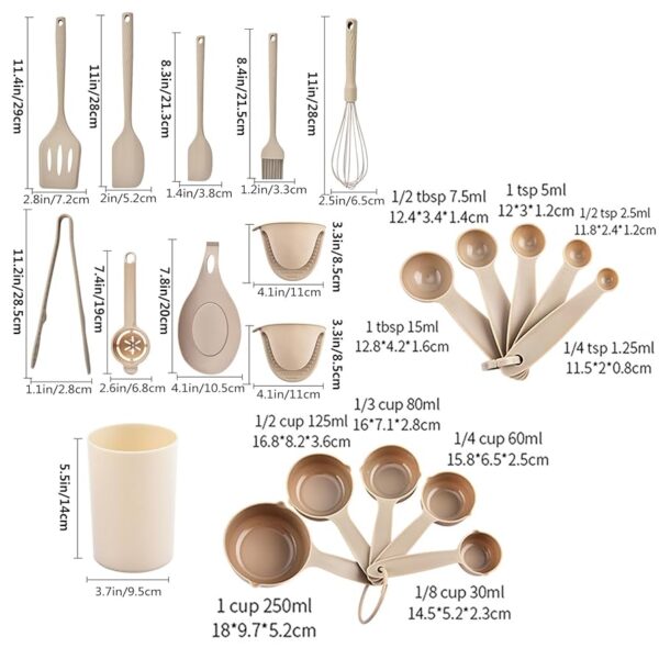 Set Utensilios De Cocina Silicona X 21 Piezas SS21-02 - Image 6