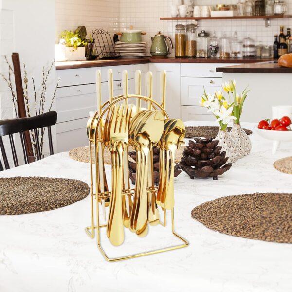 Juego de cubiertos 24 Pzs Con Soporte Para Utensilios - Image 4
