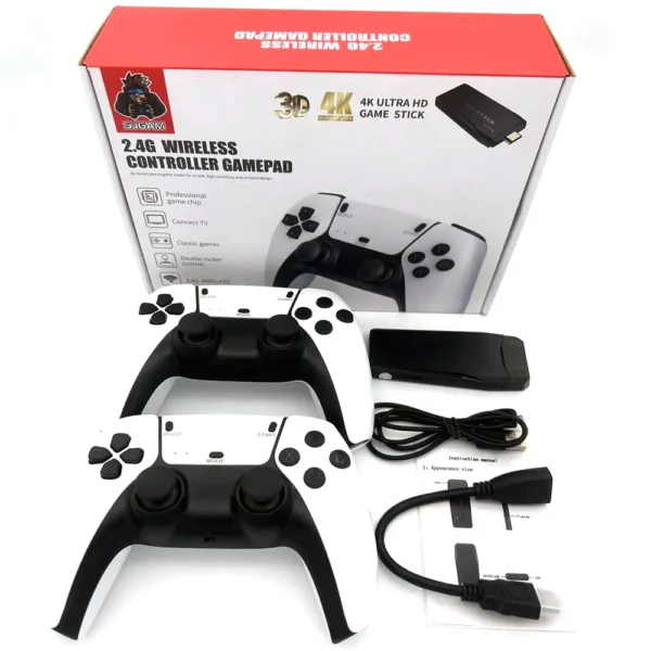 Consola retro para juegos con 2 Controles inalámbrico 4k tipo ps5