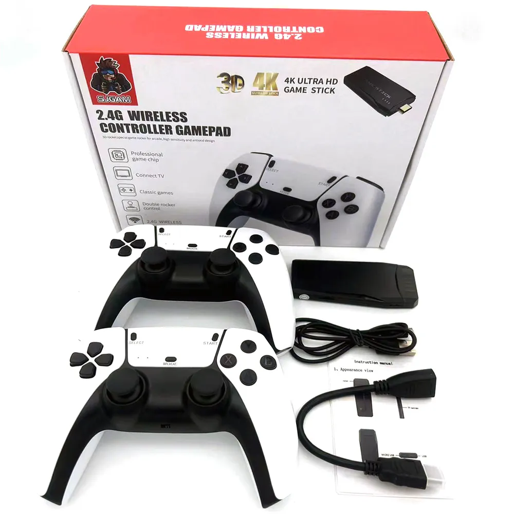 Consola retro para juegos con 2 Controles inalámbrico 4k tipo ps5