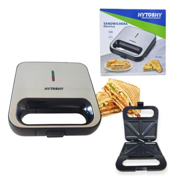 Sandwichera Eléctrica Hytoshy 3 en 1 para Cocinar PA-903