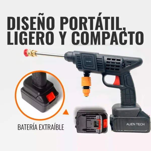 Hidrolavadora Alien Tech Pistola Portatil Inalambrica A Bateria Auto RY-1000 - Image 3