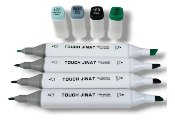 Marcadores Solma Touch Jinat Doble Punta Indelebles 36 Unid - Image 3