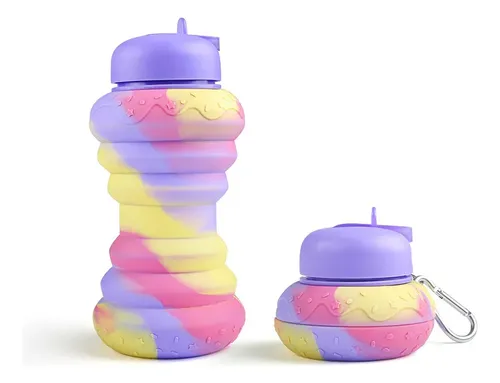 Botella Plegable Silicona Con Pico 500ml Flexible Escolar BT-12/BT-32/BT-21 - Imagen 3