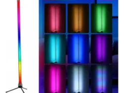 Tubo Luz Lampara Pie Esquinero Led Rgb Deco 1.20 Metros