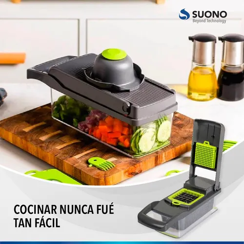 Picador Rayador De Frutas Y Verduras Mandolina Multifunción Suono - Image 4