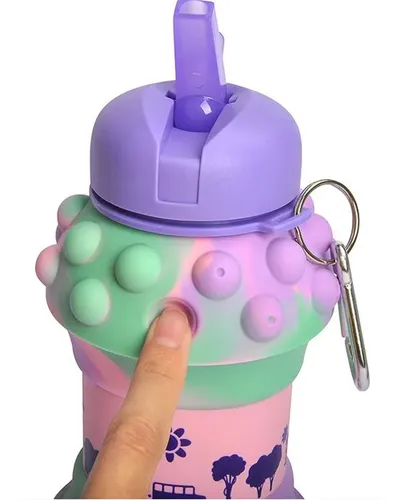 Botella Plegable Silicona Con Pico 500ml Flexible Escolar - Image 2