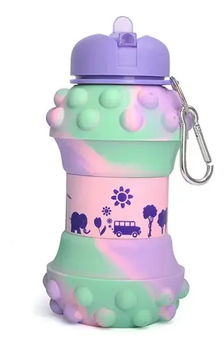 Botella Plegable Silicona Con Pico 500ml Flexible Escolar - Image 3