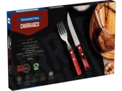 Set de Cubiertos Tramontina para Asado Acero Inox 12 piezas
