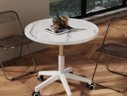 Mesa de Comedor Giratoria con Ruedas regulable