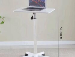 Mesa Cuadrada Blanca Para Comedor con ruega regulabel