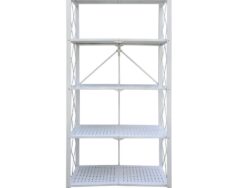 Estante Plegable 5 Pisos Blanco y Negro 158x71x34cm (Sin rueditas)