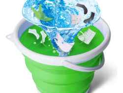 Mini balde lavarropas USB portátil y plegable