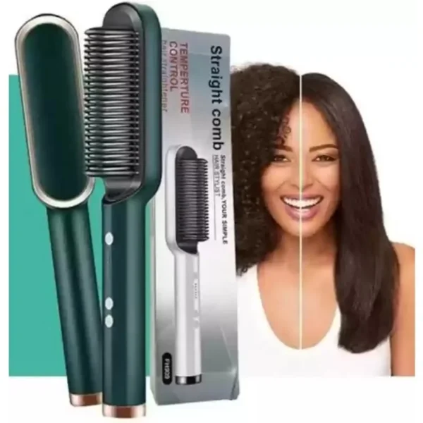 Plancha de pelo con control de temperatura y Peine recto