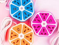 Zapatilla prolongador Hexagonal con 2 puertos USB Zaman