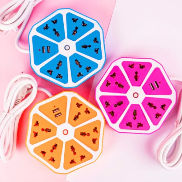 Zapatilla prolongador Hexagonal con 2 puertos USB ZORRO AV24354