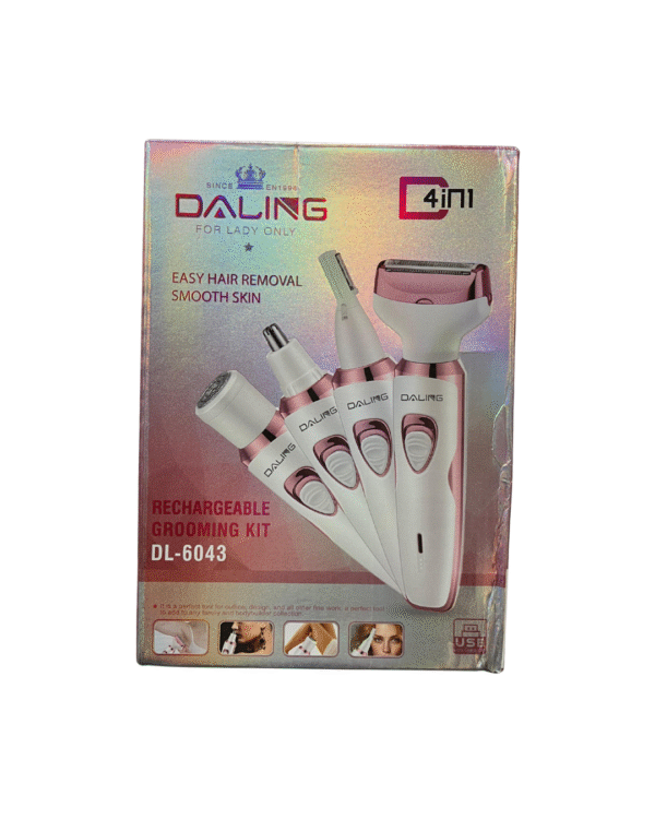 Maquina Depiladora 4 En 1 Recargable Bikini Nariz Ceja Bozo Daling DL-6043