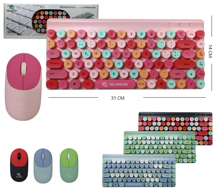 Combo Teclado y Mouse Inalambrico YELANDAR Q200 - Image 2