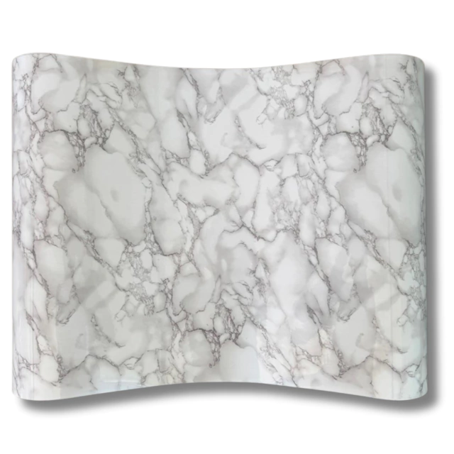 Rollo Vinilo Símil Mármol Decorativo Autoadhesivo Duracal 10mt*60cm Blanco con linea gris