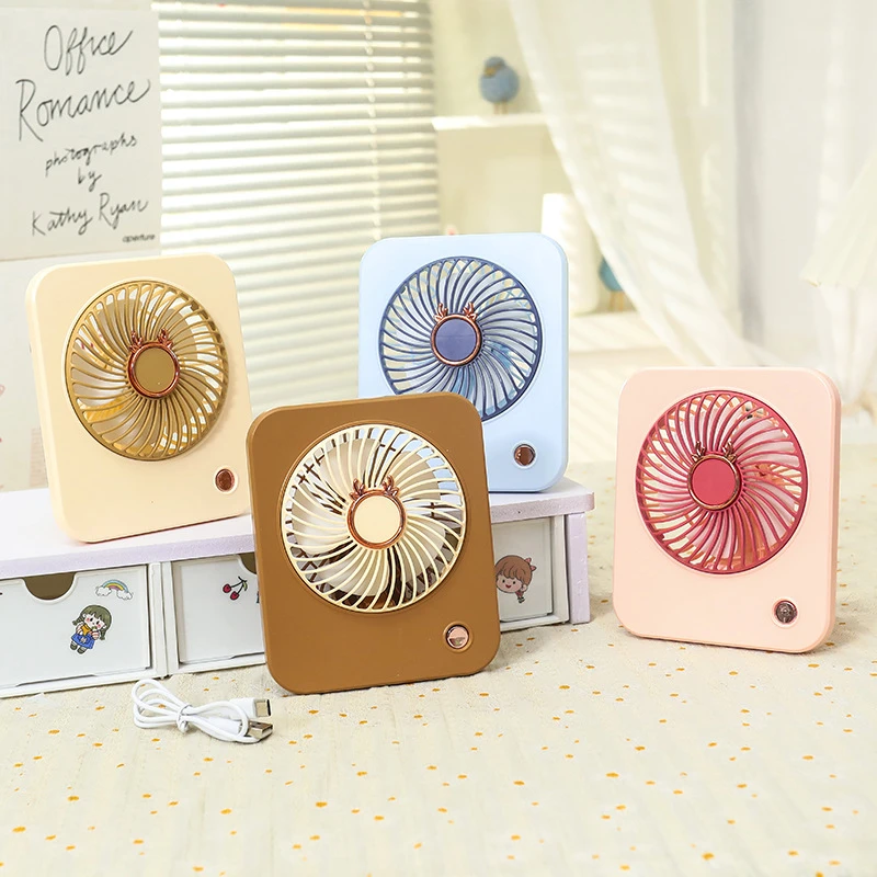 Ventilador Mini Fan Para Mesa/Colgar Cuadrado - Image 2