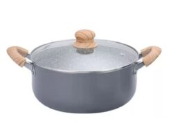 Olla Con Agarraderas De Tipo Madera De 26cm x 12cm EKT0654