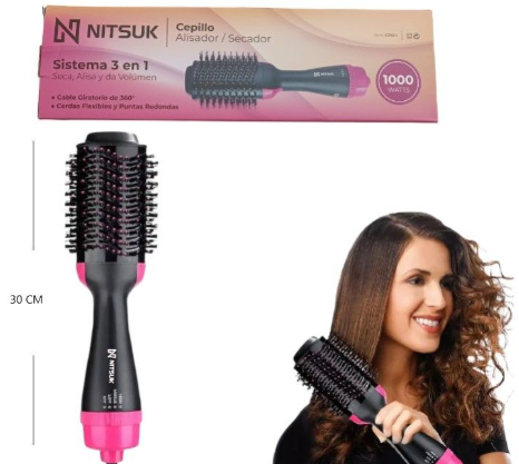 Cepillo Secador Alisador de Cabello One Step en Nitsuk CPO-1