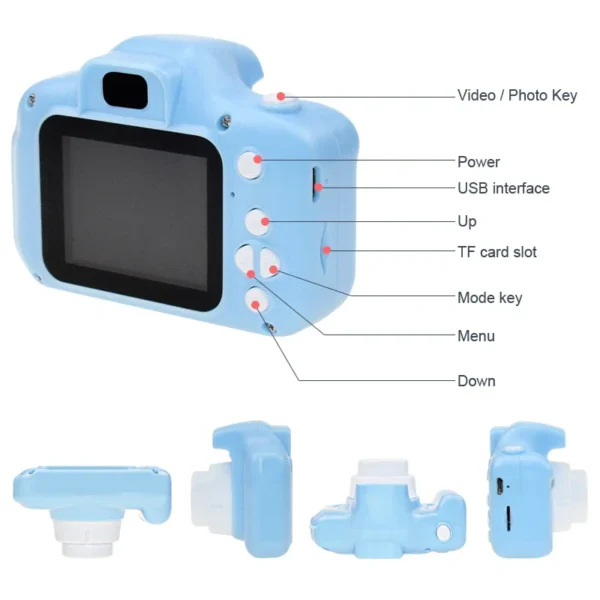 Camara impermeable para niños para divertirse C-B2 Con Funda - Image 3