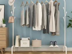 Perchero Para Perchas Facil De Armar Con Estante 110*40*150cm YP-603