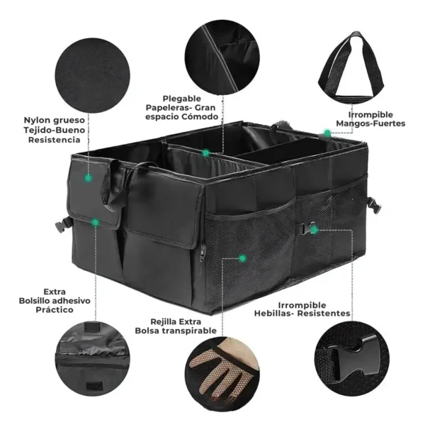 Organizador De Baúl Plegable Con Compartimientos - Image 3