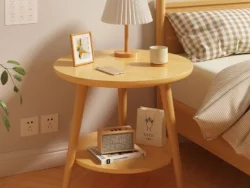 Mesa De Centro Minimalista De Madera Mesa Lateral 2 Estantes YZ-004