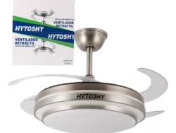 Ventilador De Techo Con Control Con Aspas Retractiles metalicas chapa HY-8003
