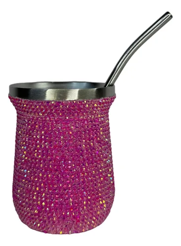 Set Termo 1200ml + Mate 260ml Acero Inox Diamante BRILLANTE Strass - Image 3