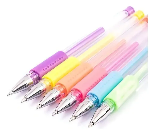 Lapicera Boligrafo Pastel Fluor X6 Piezas