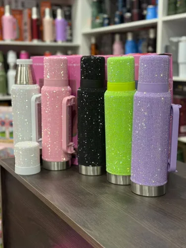 Set Termo 1200ml + Mate 260ml Acero Inox Diamante BRILLANTE Strass - Image 5