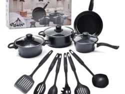 Bateria De Cocina Set De Ollas Y Utensilios De 13 Piezas