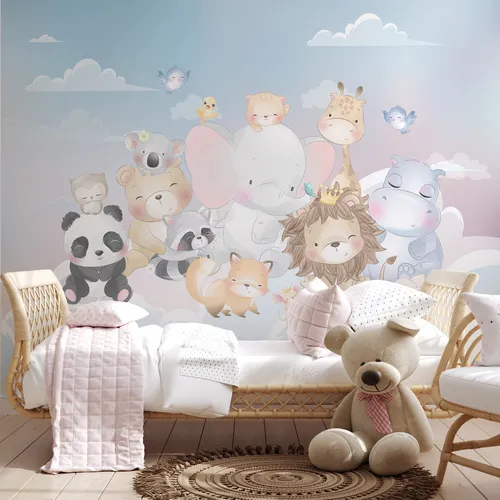 Vinilo Autoadhesivo Infantil Mural Pared Animales 25x70cm
