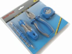 Set de Herramientas ROWTON 3 Piezas (Destornillador, Alicates y Cinta Métrica 3M)8009