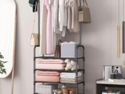 Zapatero Perchero Rack Organizador Ropa 60x26x178cm AM-1005