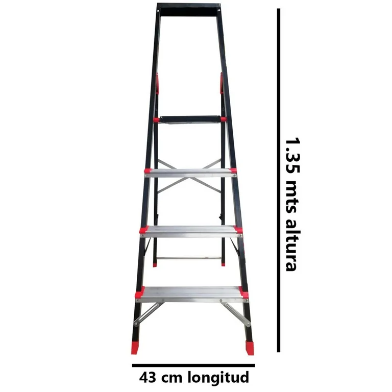 Escalera Plegable Aluminio 4 Escalones Oryx OR-LAD02 - Image 3