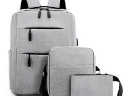 Kit Mochila Antirrobo Urbana Para Notebook Morral Estuche 3 en 1