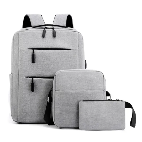 Kit Mochila Antirrobo Urbana Para Notebook Morral Estuche 3 en 1