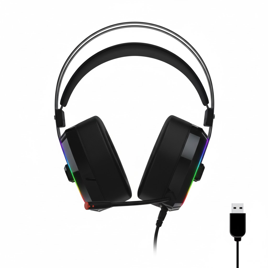 Auriculares Gamer Sate AE-305 con Micrófono y Luz LED RGB - Image 2