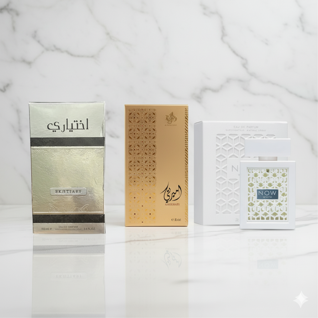 Combo de Lujo Trío de Esencias : Your Touch, Rave White y Ekhtiari