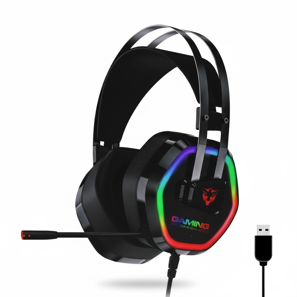Auriculares Gamer Sate AE-305 con Micrófono y Luz LED RGB